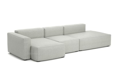 Mags Soft Sofa Kombination 4, Armlehne links, Hallingdal - weiß/grau