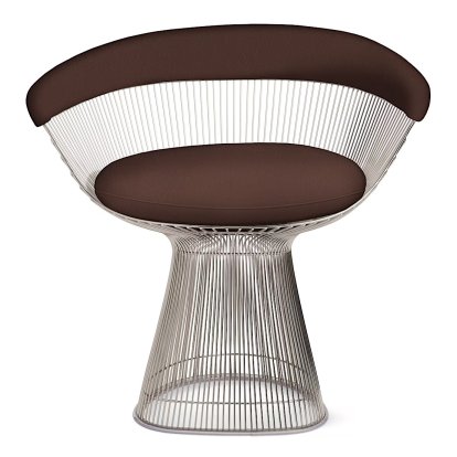 Platner Armlehnsessel, Leder Volo, Chocolate