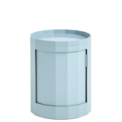 Facet Container, H 49 x Ø 38 cm, Misty blue