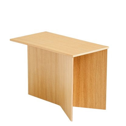 Slit Beistelltisch Holz, H 35,5 x L 49,3 x T 27,5 cm, Oak lacquered