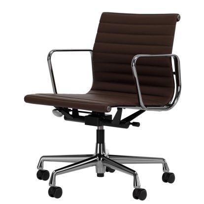 Aluminium Chair EA 117, Poliert, Leder (Standard), Kastanie