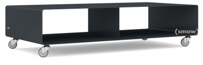 TV Lowboard R 200, Einfarbig, Anthrazitgrau (RAL 7016), Industrierollen