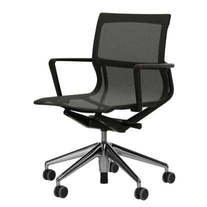 Physix, TrioKnit schilf, Deep black / Aluminium, poliert , Weich für harte Böden