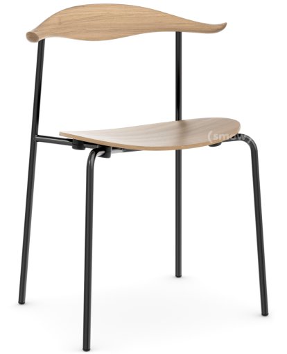 CH88T Stuhl, Pulverbeschichtet, schwarz, Eiche Weißöl