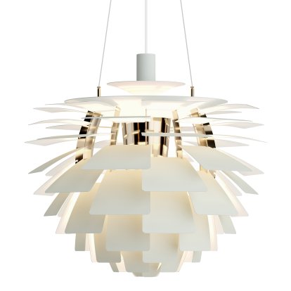 PH Artichoke (Zapfen) Pendelleuchte, Dusty green / Messing, Ø 60 cm