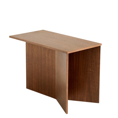 Slit Beistelltisch Holz, H 35,5 x L 49,3 x T 27,5 cm, Walnut lacquered