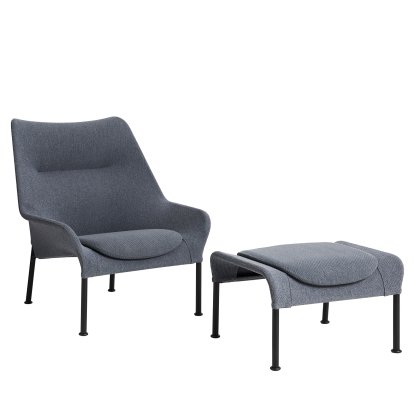 O2 Lounge Sessel, Mit Ottoman, Lift grey / black