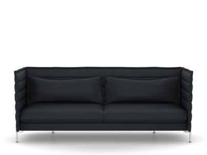 Alcove Sofa, Dreisitzer (H94 x B237 x T84 cm), Credo, Schwarz/anthrazit