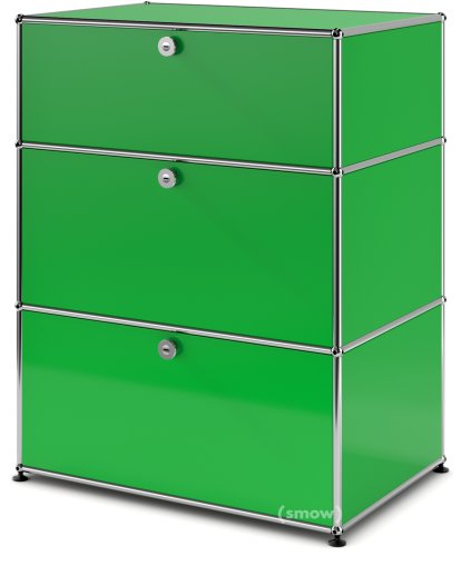 USM Haller Kommode mit 3 Schubladen, H 95 + 4 x B 75 x T 50 cm, USM grün