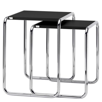 Satztischset B 9 a + b, MDF decklackiert tiefschwarz