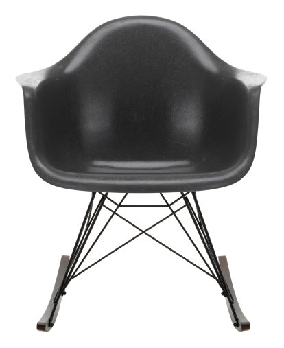 Eames Fiberglass Armchair RAR, Eames elephant hide grey, Beschichtet basic dark, Ahorn dunkel