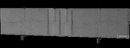 USM Privacy Panels Tischblende, Für USM Haller Tisch Plus/Advanced, 200 cm, Anthrazitgrau