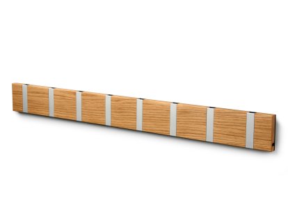 Knax, 8 Haken, Aluminium, Eiche geölt