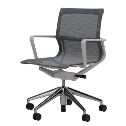 Physix, TrioKnit kieselgrau, Soft grey / Aluminium, poliert, Hart für Teppichboden