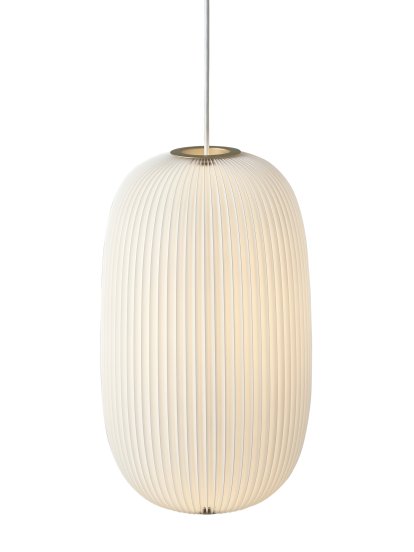 Lamella Pendelleuchte, 2: H 52 x Ø 30 cm, Golden