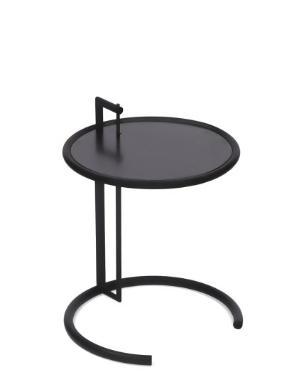 Adjustable Table E 1027 Black Version, Metallplatte schwarz