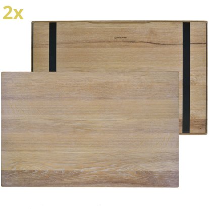 Holzauflage für USM Haller Regale, Größe L, 75 cm x 50 cm, Eiche, weißgeölt