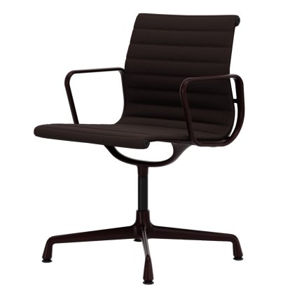 Aluminium Chair EA 103 / EA 104, EA 104 - drehbar, Kastanie / moorbraun, Aluminium pulverbeschichtet dunkel-bordeaux