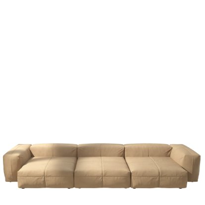 Vetsak Sofa Set 5, Leather - Beige, Ohne Kissen