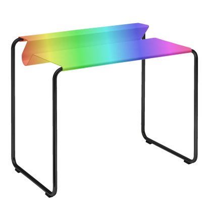 PS07 Sekretär, Wunschfarbe (RAL Metallic), Ohne Schreibtischunterlage, Tiefschwarz (RAL 9005)