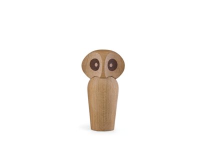 Owl Holzfigur, Klein (H 12 cm), Eiche natur