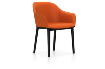 Softshell Chair auf Vierbeinfuß, Basic dark, Plano, orange, Gleiter für Teppichboden