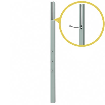 Line Garderobe, Lack Akzentfarbe jade, Chrom matt