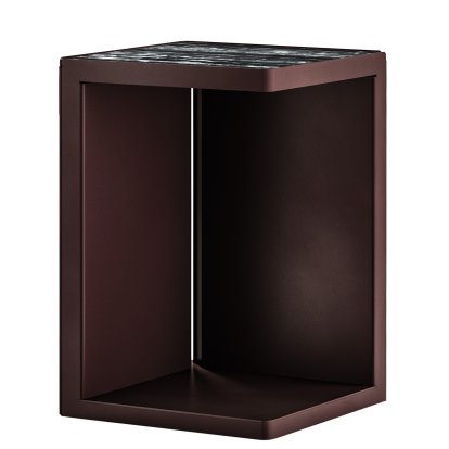 Ambito Beistelltisch, Amaranth, Mamor portoro silber