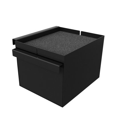 Nachttisch No. 5, RAL 9011 graphitschwarz