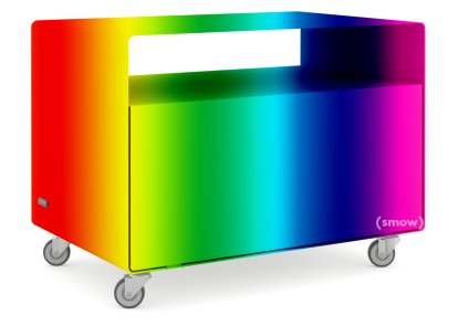 Rollwagen R 107, Einfarbig, Wunschfarbe (RAL Perl), Industrierollen