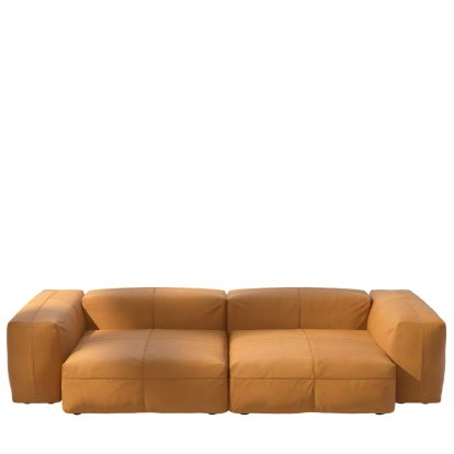 Vetsak Sofa Set 2, L, Leather - Brown, Ohne Kissen