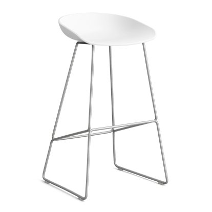 About A Stool AAS 38 Barhocker, Barvariante: Sitzhöhe 74 cm, Edelstahl, White 2.0