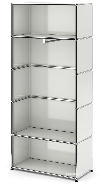 USM Haller Garderobe M mit Kleiderstange Typ 1, Lichtgrau RAL 7035