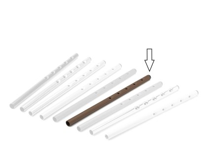 Tischhöhenverlängerung (1 Satz) für Eiermann Tischgestelle, bronze