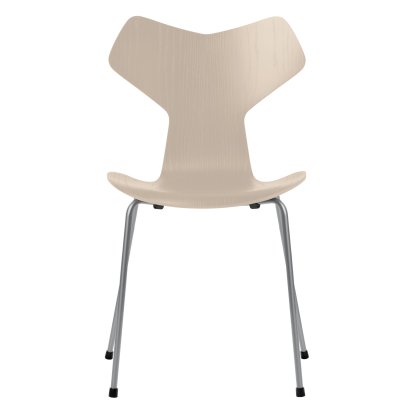 Grand Prix 3130 Stuhl, Gefärbte Esche, Light beige, Silver grey