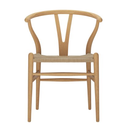 CH24 Wishbone Chair, Eiche geölt, Geflecht natur