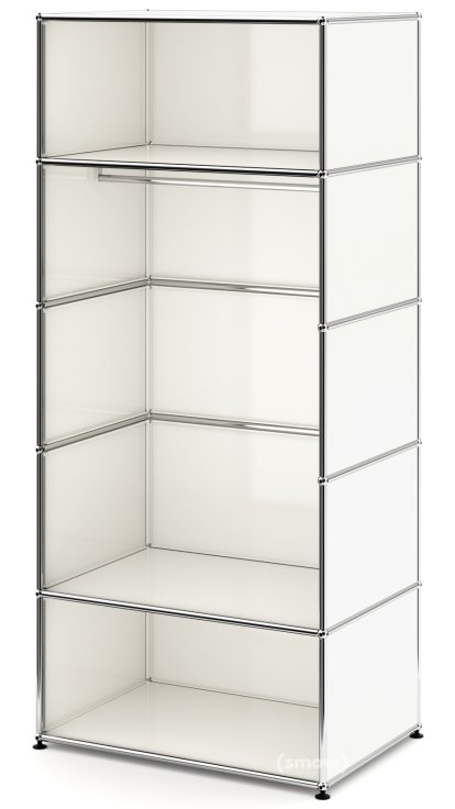USM Haller Garderobe M mit Kleiderstange Typ 2, Reinweiß RAL 9010