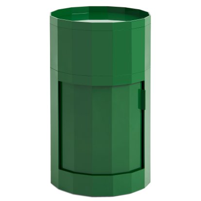 Facet Container, H 66 x Ø 38 cm, Spinach green