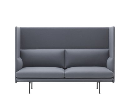 Outline Highback Sofa, Zweisitzer, Divina 154 - Slate blue