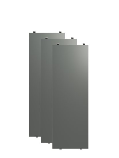 String System Regalböden (3er Pack), 58 x 20 cm, Dunkelgrau lackiert