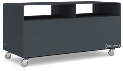 TV Lowboard R 108, Anthrazitgrau (RAL 7016), Industrierollen