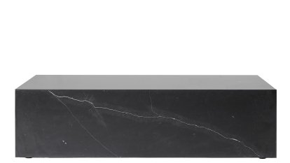 Plinth Beistelltisch, H 27 x B 60 x T 100 cm, Schwarz