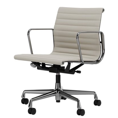 Aluminium Chair EA 117, Poliert, Leder Premium F, Snow