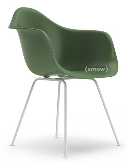 Eames Plastic Armchair DAX, Forest, Ohne Polsterung, Ohne Polsterung, Standardhöhe - 43 cm, Beschichtet weiß