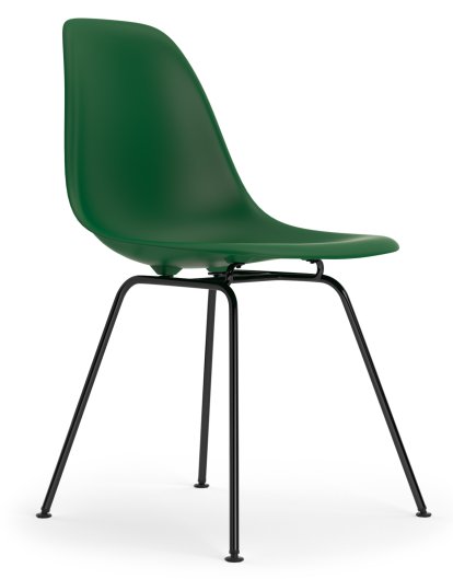 Eames Plastic Side Chair RE DSX, Smaragd, Ohne Polsterung, Ohne Polsterung, Standardhöhe - 43 cm, Beschichtet basic dark