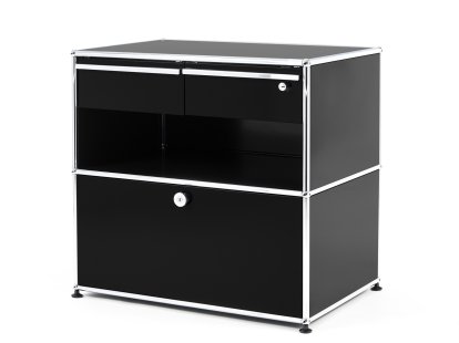 USM Haller Techniksideboard M, Graphitschwarz RAL 9011