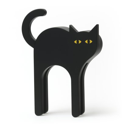 Tecta Cat Karlchen Holzfigur, Schwarz