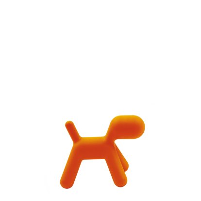 Puppy Hocker, Small (H 34,5 x B 26 x T 42,5 cm), Polyethylen (für den Außenbereich geeignet), Orange matt (1001 C)