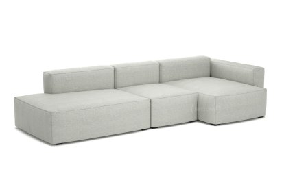 Mags Soft Sofa Kombination 4, Armlehne rechts, Hallingdal - weiß/grau