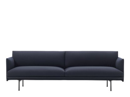 Outline Sofa, Dreisitzer, Stoff Vidar 554 - Black blue